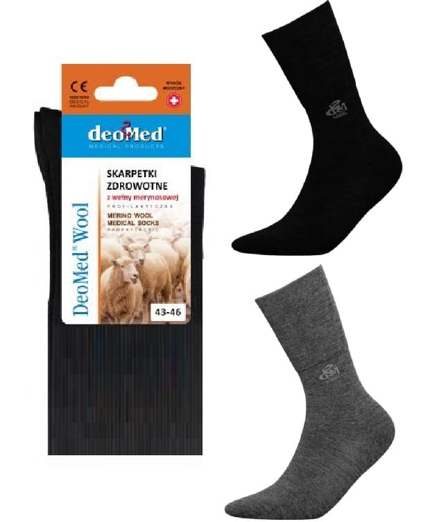 Skarpety z Wełną Merino Beziciskowe i Cienkie DeoMed Wool